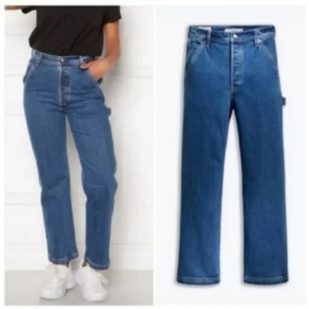 Levi's Ribcage Ankle Utility Straight Leg Carpenter Pants Jeans - Picture 4 of 8